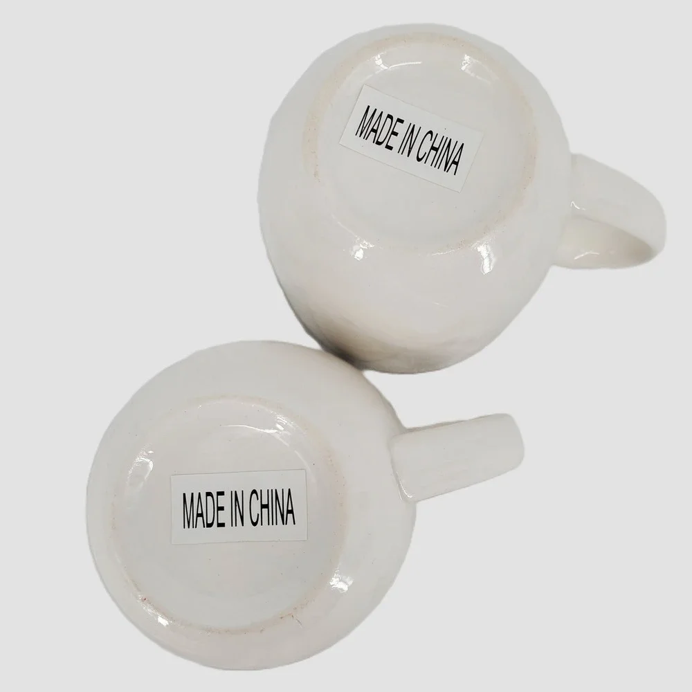 Macys‎ Limited Edition White Ceramic Star Pattern Tea Hot Chocolate Set New